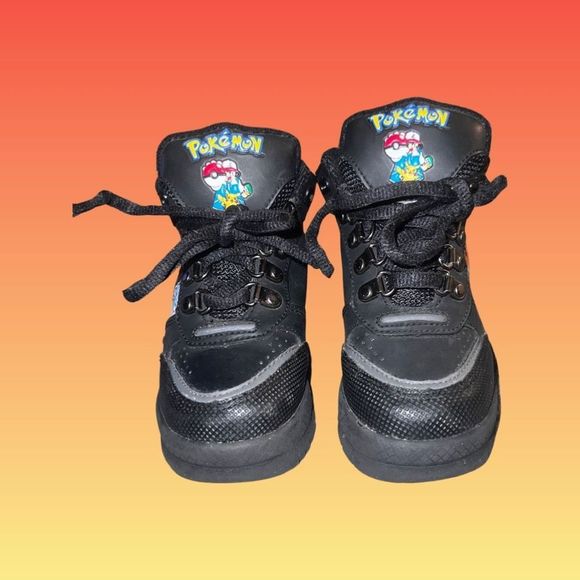 2000 Toddler Pokémon Character Black Boots Size 9 - Picture 2 of 7